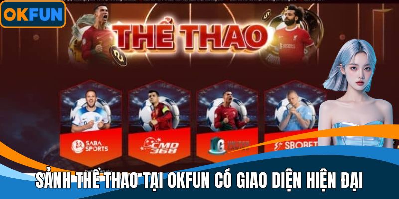 Sảnh thể thao tại OKFUN có giao diện hiện đại